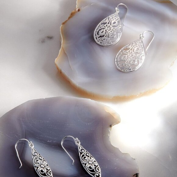 Boho Earrings for Women Dangling | Flower Earrings | Heart Earrings | Tassel Ear - Picture 6 of 6